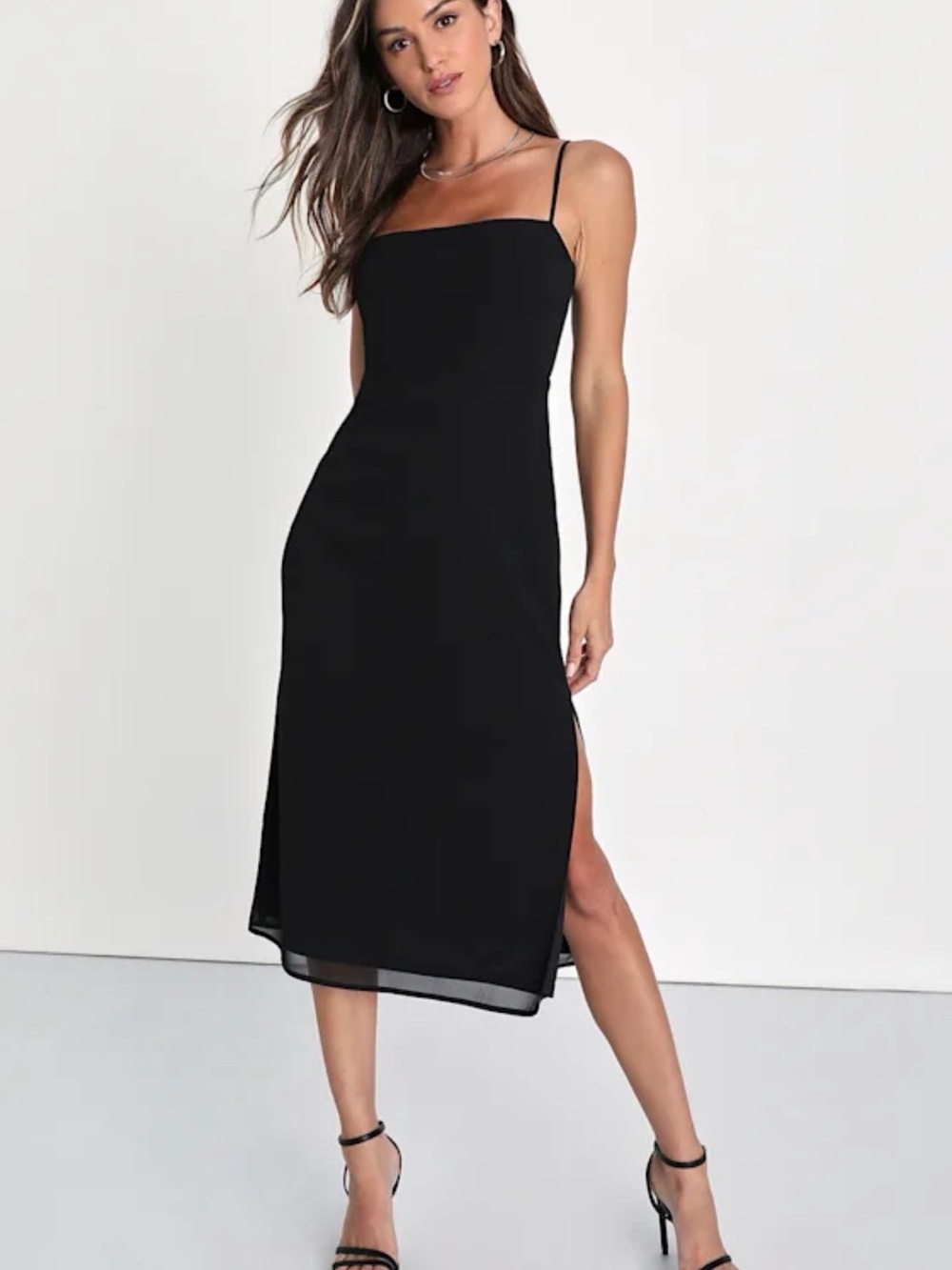 Lulu's Sweetest Invite Black Sleeveless Midi Dress 2/23